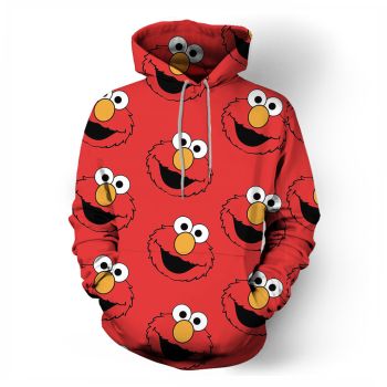  Men's and women's casual hooded pocket 3D print sweatshirt