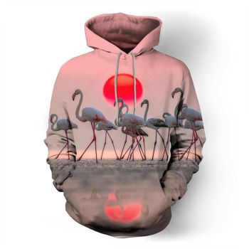  Sunset swan beautiful pattern printed sweatshirt
