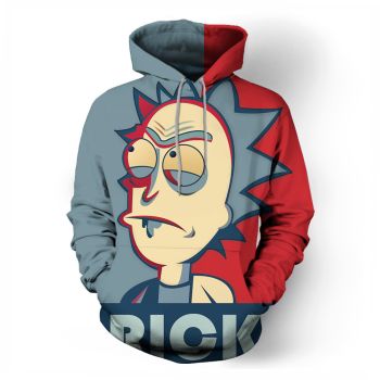 Summer RICK character pattern 3D print sweatshirt
