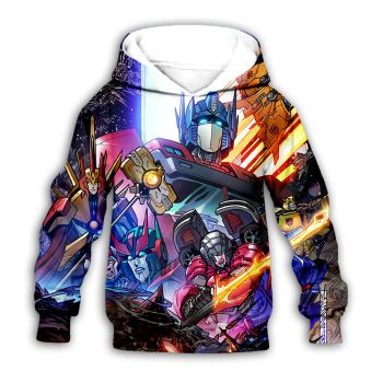 Fashion And Gorgeous Colorful Transformers Pattern Transformers Hoodie