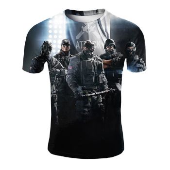  Summer new style rainbow six  short sleeve 