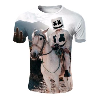 Cotton candy band with the same print T-shirt