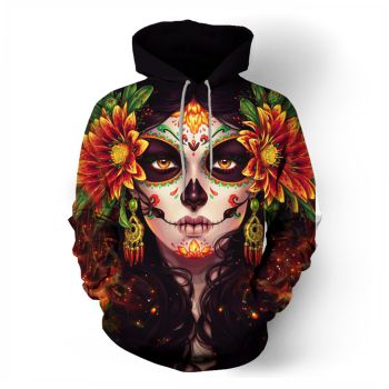  Skull Guevara cat female printed sweatshirt