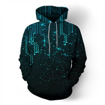  Meteor universe 3D pattern printed sweatshirt