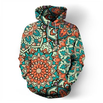  Floral model 3D pattern sweater