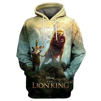 Precious Blue Lion Pattern Animals Hoodie