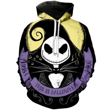 Fashion Colorful Skull Pattern Halloween Hoodie
