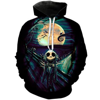 Precious Black Skull Pattern Halloween Hoodie