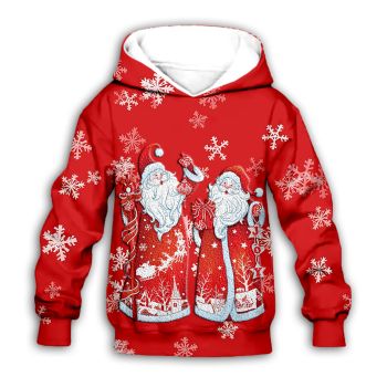 Fashion And Gorgeous Red Santa Claus Pattern Christmas Hoodie