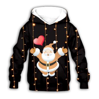 Precious Black Santa Claus Pattern Christmas Hoodie