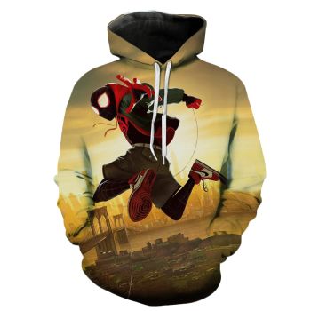 Spider-man Parallel Universe Hooded Loose Sweatshirt