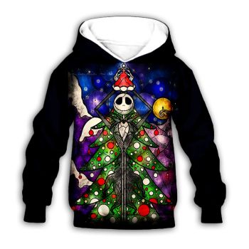 Pretty Black Skull Pattern Jack Sally Hoodie