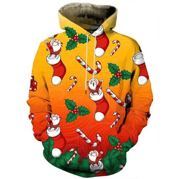 Santa Claus series printed fashion casual sweatshirt 