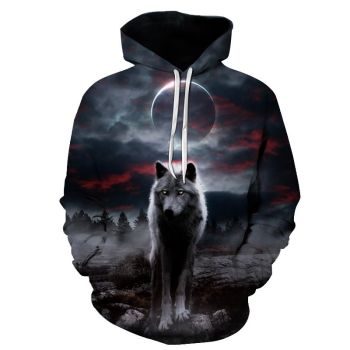  Star Coyote Hooded Pullover Sweatshirt 