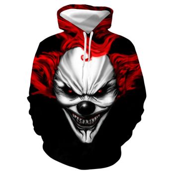  Halloween clown hooded fashion sweater
