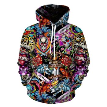  Dazzling skull fashion hooded sweatshirt 