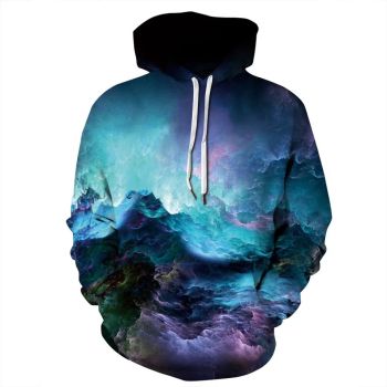 Aurora Star Print Hooded Sweatshirt
