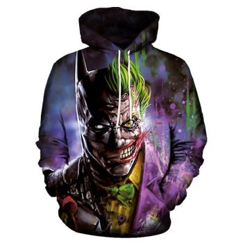   crazy clown joker fashion casual hooded sweatshirt