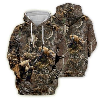 Cute And Loose Camouflage Hunter Pattern Animals Hoodie