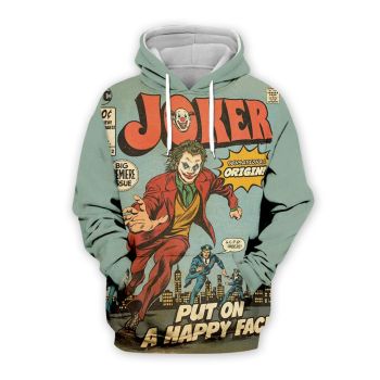 Loose And Gorgeous Blue Clowns Pattern Horror Hoodie