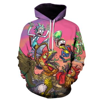  Printed Rick and Morty cartoon sweatshirt