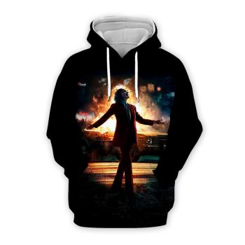 Pretty And Vintage  Black Clowns Pattern Horror Hoodie