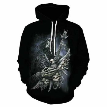 New printed pop-up skull casual sweatshirt