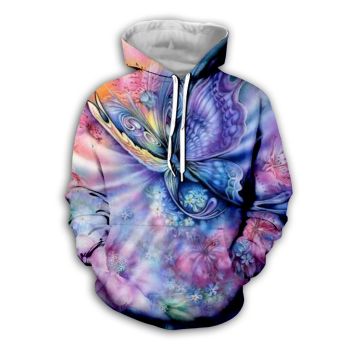 Precious Purple Butterfly Pattern Animals Hoodie