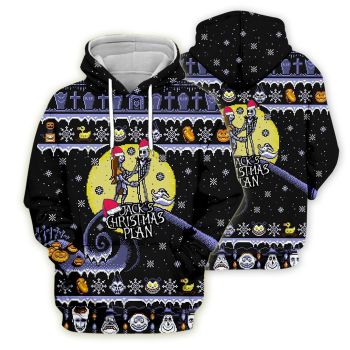 Loose Black Skull Pattern Jack Sally Hoodie