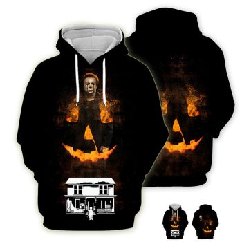 Fashion Black Skull Pattern Halloween Hoodie