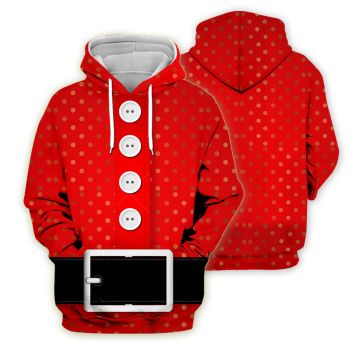 Fashion And Gorgeous Red Buttons Pattern Christmas Hoodie
