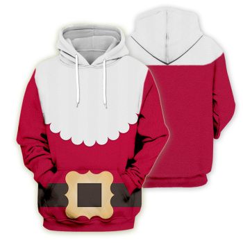 Vintage  And Loose Red Belt Pattern Christmas Hoodie