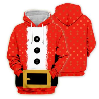 Cute Red Buttons Pattern Christmas Hoodie