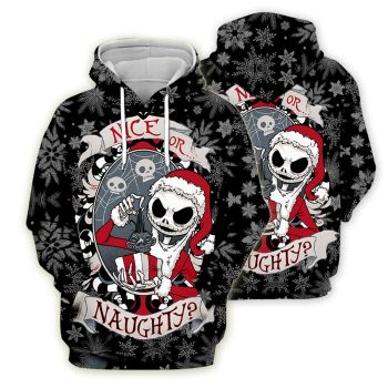 Fashion Black Red Skull Pattern Jack Sally Hoodie
