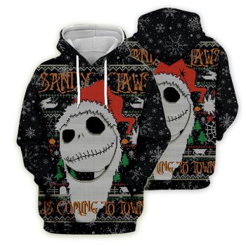 Gorgeous Black   Skull Pattern Jack Sally Hoodie