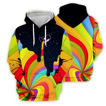 Precious And Gorgeous Colorful Rainbow Pattern Cartoon Hoodie