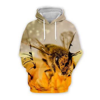 Precious Yellow Bee Pattern Animals Hoodie