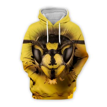 Pretty Yellow Bee Pattern Animals Hoodie