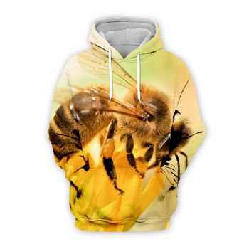 Street Yellow Bee Pattern Animals Hoodie