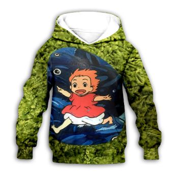 Temperament Green Totoro Pattern Cartoon Hoodie