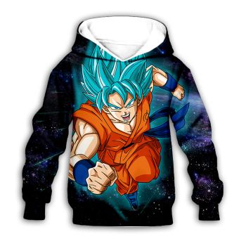 Oversize Orange Headshot Pattern Dragonball Hoodie