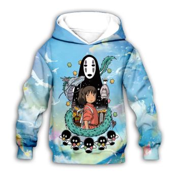 Precious Blue Totoro Pattern Cartoon Hoodie