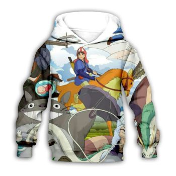 Generous And Beautiful Colorful Totoro Pattern Cartoon Hoodie