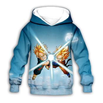 Elegance Blue Headshot Pattern Dragonball Hoodie