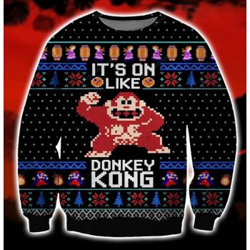 Donkey Kong 3D Christmas Ugly Sweater