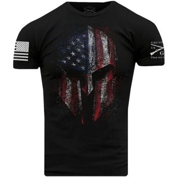  U.S. Army flag skull print T-shirt 