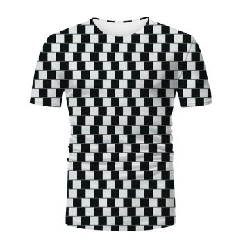 Round neck print men's T-shirt 