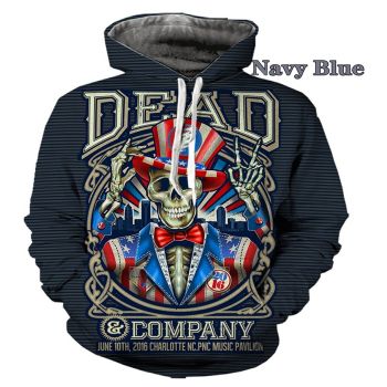Street Style Blue Skull Pattern Halloween Hoodie