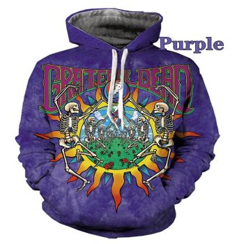Precious And Cute Purple Skull Pattern Halloween Hoodie