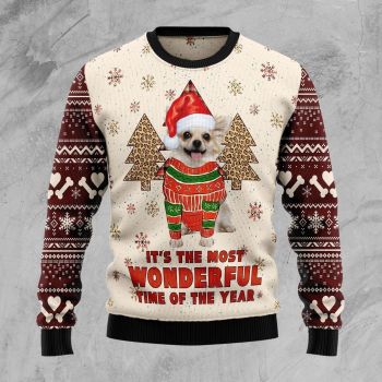 Chihuahua The Most Beautiful Time Ugly Christmas Sweater,Christmas Ugly Sweater